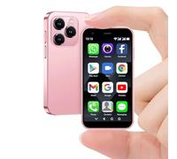 Mini smartphone 4G, schermo HD da 3,0", doppia SIM quad-core, 3+32 GB, telefono per bambini sbloccato da 2000 mAh, telefono tascabile per studenti, piccolo smartphone touchscreen Rosa