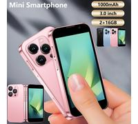 Mini smartphone, rete 3G, schermo HD da 3,0 pollici, 2 GB + 16 GB, memoria espandibile, Android 9, mini telefono quad-core da 1000 mAh, regalo per bambini, piccolo telefono tascabile per studenti, i m