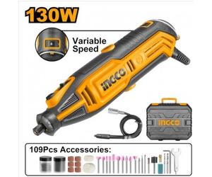 MINI SMERIGLIATRICE A STELO ( tipo Dremel) 130W CON 109 ACCESSORI INGCO MG13328E