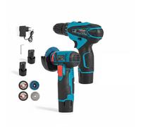 MINI SMERIGLIATRICE ANGOLARE E TRAPANO ELETTRICO A BATTERIA 48V VALIGETTA 08347