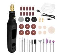 Mini Smerigliatrice Elettrica Piccola Rettificatrice Taglio E Lucidatura Della Giada Artefatto Micro Trapano Ricaricabile Strumento Penna For Intaglio Controlli Semplici E Intuitivi(Black-39PC)