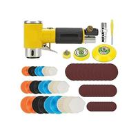 Mini smerigliatrice lucidatrice orbitale da 2/3" con set di carta vetrata 80 pezzi - Doppia azione