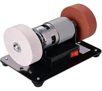 Mini smerigliatrice per panchina con Controllo a velocità variabile, Ruote di rettifica Doppie per la affilatura e la lucidatura del Coltello, Motore di Rame da 100W per Una Manutenzione efficiente