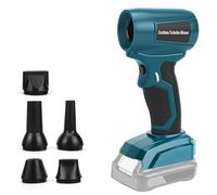 Mini soffiatore a batteria compatibile con Bosch 18 V, 30 m/s, 130000 giri/min, motore senza spazzole, 5 ugelli inclusi, leggero e portatile per terrazza, prato, pulizia auto e campeggio (senza