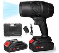 Mini Soffiatore d'Aria a Batteria Portatile Senza Fili con 2 Batterie da 48 V, Caricabatterie e Valigetta per Trasporto, Ideale per la Pulizia di Casa, Giardino, Tastiere, Ufficio, Polvere e Neve