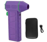Mini soffiatore turbo, soffiatore portatile, potente, velocità di 110.000 giri/min, soffiatore portatile senza fili per uso esterno, casa, ufficio, materiale ABS, batteria da 4000 (Viola)