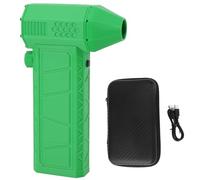 Mini soffiatore turbo, soffiatore portatile, potente, velocità di 110.000 giri/min, soffiatore portatile senza fili per uso esterno, casa, ufficio, materiale ABS, batteria da 4000 (Verde)