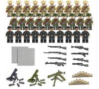 Mini Soldato Militare Modellini - WW II Personaggi Azionali Set WW II Personaggi Playset, Esercito Uomini Personaggi Con Accessori, Collezione Dettagliata Soldati Militari Playset per Avventure