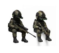 Mini soldato tattico, mini statuetta tattica da cecchino, statua delle forze speciali armate, realistica decorazione militare, soldato tattico da collezione per militari (1 set)