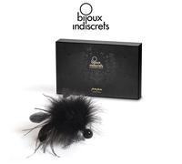 Mini Solleticatore Morbide Piume Bijoux Indiscrets Pom Pom Feather Tickler Black