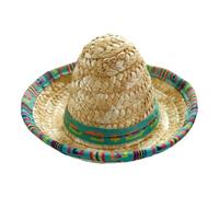 Mini Sombrero Hat, Woven Costume Headband, Fun Celebration Accessory for Kids Pet Party Outfit Dress Up Birthday Fiesta Event Photo Prop Decoration Children Outfit Theme Supplies