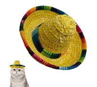 Mini Sombrero Hats - Woven Mexican Design, Wide-Brim Headband | Perfect For Outdoor Parties, Costume Celebrations, Pet And Children Use, Dog Birthday, Kids’ Events, Festivals, Themed Occasions, Fun Ac