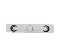 Mini soundbar stereo alimentata tramite USB, altoparlante multimediale plug and play con controllo del volume, design compatto, leggero e suono