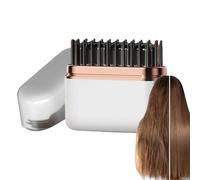 Mini spazzola lisciante per capelli - batteria a lunga durata - lisciante per capelli mini pettine con calore, per viaggi, viaggi, donne, signore, ragazze, fidanzata e mamma