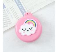 Mini spazzola per capelli arcobaleno per borsa, spazzola per capelli tascabile con specchio per ragazze, carino portatile pieghevole specchio da viaggio spazzole per capelli pettine rotondo pettine