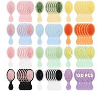 Mini spazzola per capelli bagnati, 120 pezzi, mini spazzola districante da viaggio con setole morbide