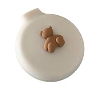 Mini spazzola per capelli da viaggio, rotonda pieghevole, carina spazzola per capelli a cuscino d'aria, pettine compatto per capelli con specchio per il trucco per borsa da donna (Bianco)