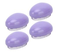 Mini Spazzola per Capelli Districante, 4 Pezzi Spazzola per Capelli Districante a Forma di con Denti Lunghi e Corti, Pettine per Massaggio in ABS + Paglia di Grano per