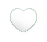 Mini specchio a forma di cuore, portatile su un lato, semplice specchio a forma di cuore, specchio portatile da viaggio per trucco da donna (verde)