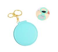 Mini specchio pieghevole 8×8 cm, specchio per il trucco verde menta in stile ins, ciondolo da viaggio, doppio scopo, bagaglio a mano