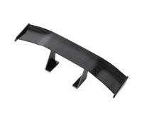 Mini spoiler posteriore universale per bagagliaio, look fibra di carbonio | 17cm x 4.5cm x 4cm, plastica ABS, nero, montaggio con nastro adesivo incluso