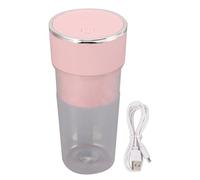 Mini spremiagrumi tazza frullatore portatile 300ml macchina per spremitura efficiente alimentata tramite USB per viaggi in ufficio a casa materiale in vetro ABS rosa