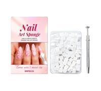 Mini Spugne Per - Applicatori Quadrati Morbidi Gradienti Con Morsetto In Metallo | Set di 100 Pezzi Per Disegni Di Unghie E Halo | Per Il Fai Da Te Unghie