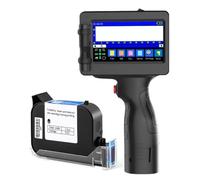 Mini stampante a getto d'inchiostro, portatile, con touch screen da 4,3 pollici, inchiostro ad asciugatura rapida, 25 lingue, ideale per tutti i materiali, perfetta per la stampa di data e ora