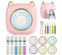 Mini Stampante Fotografica Termica, Istantanea Portatile con LED colorati, Bluetooth, con Ricarica USB, per Note, Elenco, Memo