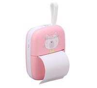 Mini Stampante Rosa, Connessione Diretta BT HD Testina di Stampa ad Alte Prestazioni Domanda di Errore Stampante Termica, Design Concavo a 45° Funzionamento Sicuro per etichette da Ufficio