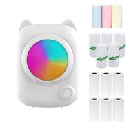 Mini stampante tascabile termica per foto istantanee, macchina per etichette, connessione wireless BT, compatibile con app Android o iOS, supporto per ricevute, etichette, promemoria, adesivi,