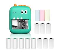 Mini stampante termica multifunzione portatile Sticker Maker Instant Photo Inkless supporto BT Connection per smartphone con 9 rotoli di carta 57 mm + 5 rotoli di carta autoadesiva compatibile con iOS