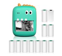 Mini stampante termica multifunzione portatile Sticker Maker Instant Photo Stampa senza inchiostro Supporto BT Connessione per smartphone con 1 rotolo di carta 57 mm + 10 rotoli di carta autoadesiva