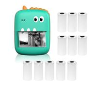 Mini stampante termica multifunzione portatile Sticker Maker Instant Photo Stampa senza inchiostro Supporto BT Connessione per smartphone con 11 rotoli di carta da 57 mm Compatibile con sistema iOS
