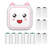 Mini stampante termica multifunzione portatile Sticker Maker Instant Photo Stampa senza inchiostro Supporto BT Connessione per smartphone con 6 rotoli di carta 57 mm + 5 rotoli di carta autoadesiva