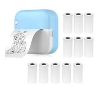 Mini stampante termica multifunzione portatile Sticker Maker Instant Photo Stampa senza inchiostro Supporto BT Connessione per smartphone con 11 rotoli di carta da 57 mm Compatibile con sistema iOS