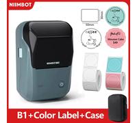 Mini stampante termica per etichette Niimbot B1 Stampante autoadesiva portatile per adesivi Etichette rotonde Rotoli Stampante Bluetooth per etichette UV