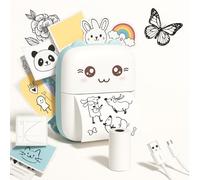 Mini stampante termica portatile per cellulare con Bluetooth, risoluzione HD 200 DPI e stampa monocromatica. Include 1 rotolo di carta termica. Regalo ideale per bambini e per la stampa di foto,