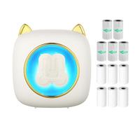 Mini stampante termica portatile portatile connessione BT wireless 203DPI per etichette per immagini fai da te artigianato elenco note note diario ricevute adesivo istantaneo con 6 rotoli di carta