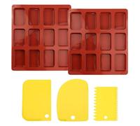 Mini Stampi Per Pane In Silicone Da 2 Pezzi, Raschietti Gialli Da 3 Pezzi, Vassoio Per Mini Muffin, Stampo Per Cottura Del Pane In Silicone, Adatti Per La Casa E Il Ristorante