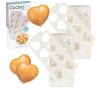Mini stampi per ravioli a forma di cuore (2 pezzi), per San Valentino, con vassoio e pressa per 8 ravioli ripieni, facili da usare e pulire, per aggiungere amore alla tua cena italiana, divertimento o