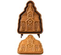 Mini stampo antiaderente per torta con presepe in ABS, religioso per la | Superficie antiaderente in ABS per uso alimentare, cottura festiva della chiesa domestica, stampo presepe in rilievo 3D