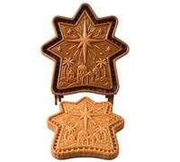 Mini stampo antiaderente per torta con presepe in ABS, religioso per la | Superficie antiaderente in ABS per uso alimentare, cottura festiva della chiesa domestica, stampo presepe in rilievo 3D
