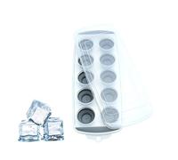 Mini stampo di ghiaccio, Stampo for cubetti di ghiaccio rotondi di grande capacità con coperchio rimovibile multicolore for bevande(Grey)