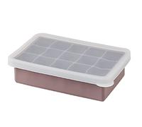 Mini stampo di ghiaccio, Vassoio for cubetti di ghiaccio in silicone con coperchio impilabile multicolore, diverse dimensioni(Pink,18.7x11x4cm)