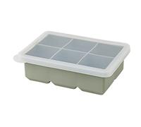 Mini stampo di ghiaccio, Vassoio for cubetti di ghiaccio in silicone con coperchio impilabile multicolore, diverse dimensioni(Groen,11x6x5cm)