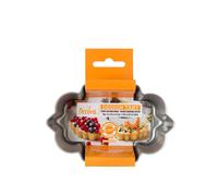 Mini stampo per crostata con fondo removibile ovale Design antiaderente 7,5x11,5xh3cm