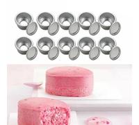 Mini stampo rotondo con fondo rimovibile in lega di alluminio resistente, riscaldamento rapido, antiaderente e facile da pulire, 2 pollici, per torta di compleanno, torta nuziale, Cheesecake fai da te