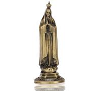 Mini Statua della Madonna, Ottone Maria Presepe Decor Intagliato a Mano in Lega di Zinco Figurina a Forma di Vergine Maria Ornamento Per Auto Decorazione della Santa Vergine Maria(Colore bronzo)
