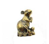 Mini statua di topo in ottone in metallo massiccio ornamento animale Feng Shui Mouse Figurine Micro Rat Figurine Scultura per Home Office Desktop Decor